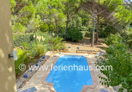 privater Swimmingpool am Ferienhaus in Les Issambres auf Piniengrundstück